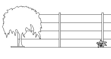 Exemple de palissade en dessin 2D